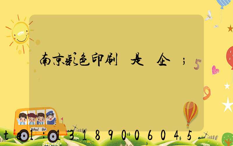 南京彩色印刷廠是國企嗎