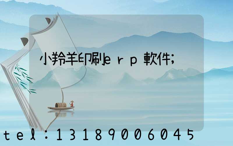 小羚羊印刷erp軟件