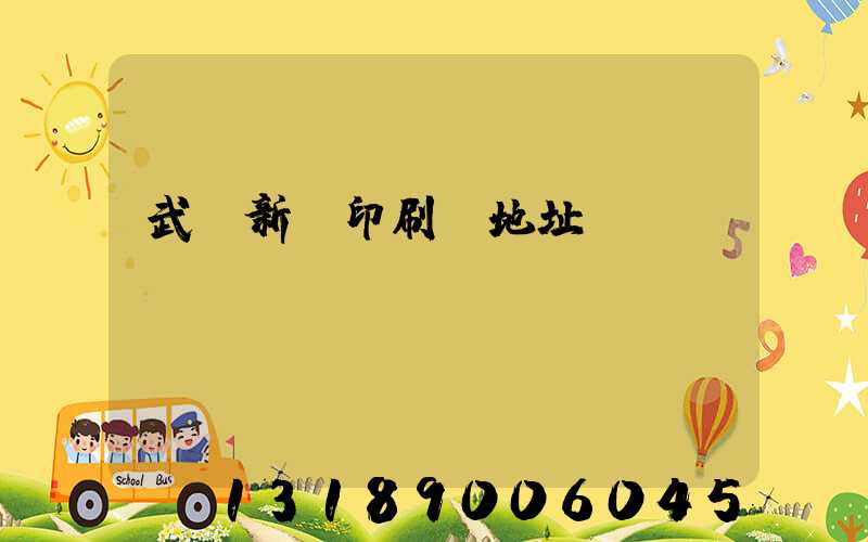 武漢新華印刷廠地址