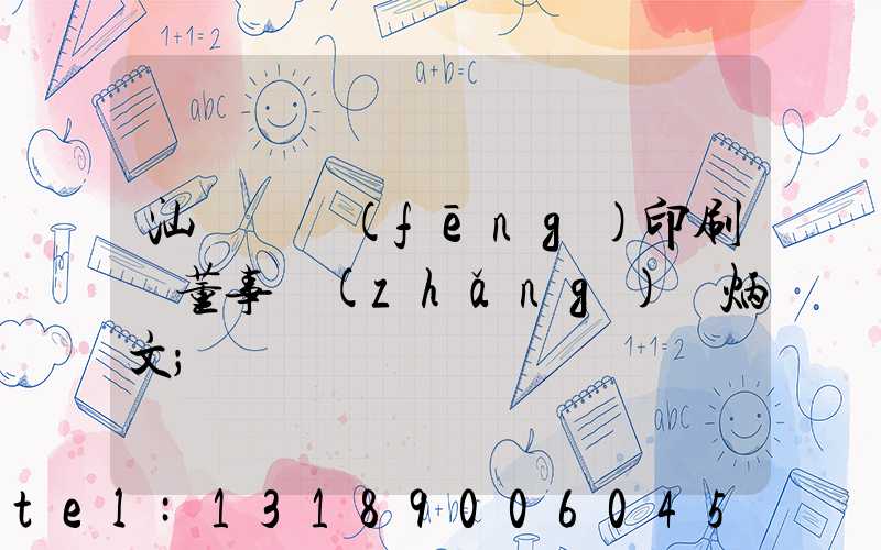 汕頭東風(fēng)印刷廠董事長(zhǎng)黃炳文