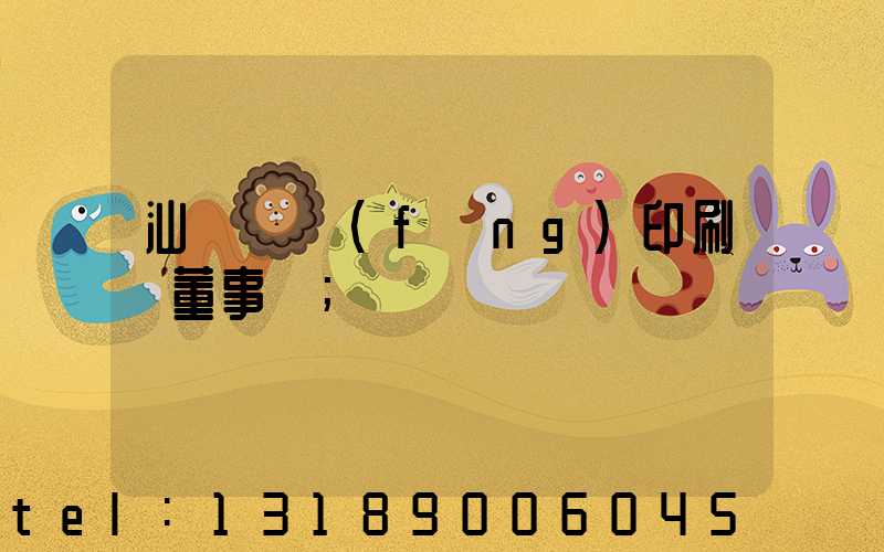 汕頭東風(fēng)印刷廠董事長