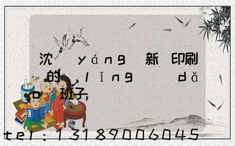 沈陽(yáng)新華印刷廠的領(lǐng)導(dǎo)班子