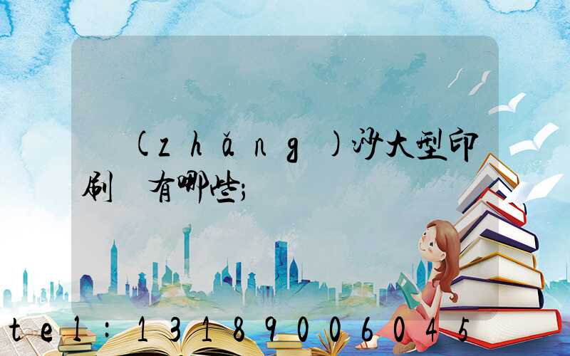 長(zhǎng)沙大型印刷廠有哪些